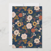 Antiek Bloemen Bruids Douche uitnodiging (Achterkant)