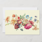 Antiek Bloemen Bruidsdouche Uitnodigingen (Achterkant)