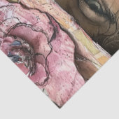 Antiek Bloemen Collage Vrouw Portret Decoupage Tissuepapier (Detail)