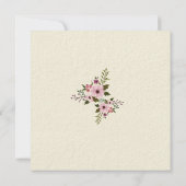 Antiek Bloemen Custom Initiaal Vrijgezellenfeest Kaart (Achterkant)