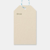 Antiek Bloemen Custom Monogram Initiaal Cadeaulabel (Achterkant)