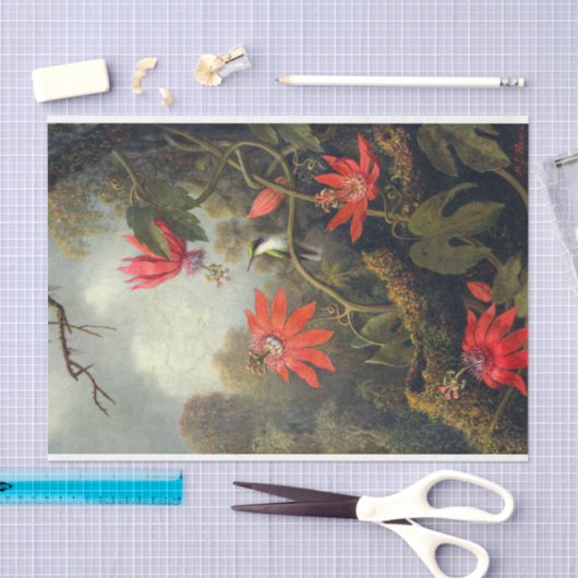  Antiek bloemen en levende vogels Tissuepapier (Craft)