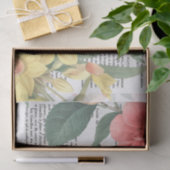 Antiek  bloemen Franse pagina Ontkoppeling van boe Tissuepapier (Geschenk)