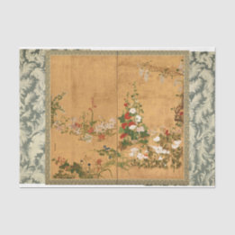 Antiek Bloemen Gelakte Kunst voor Decoupage of Gif Tissuepapier