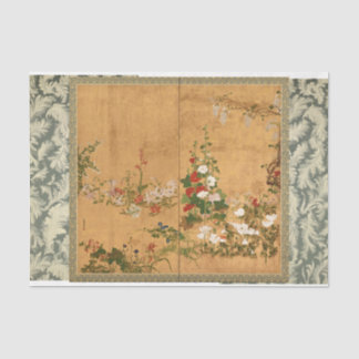 Antiek Bloemen Gelakte Kunst voor Decoupage of Gif Tissuepapier