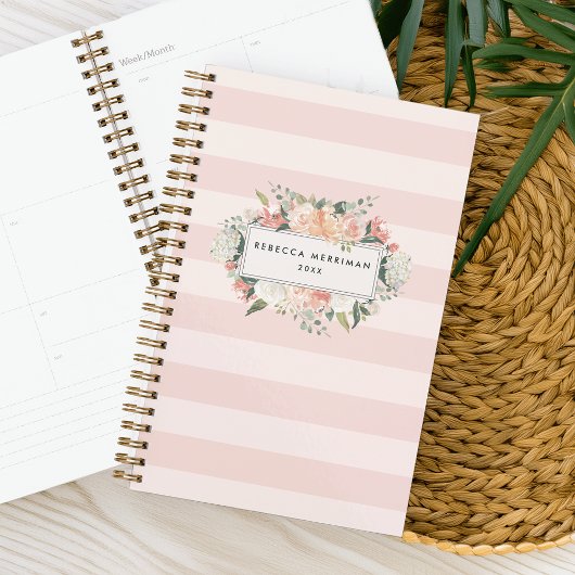 Antiek Bloemen Gepersonaliseerde Planner | blozen