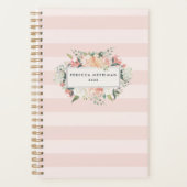 Antiek Bloemen Gepersonaliseerde Planner | blozen (Voorkant)