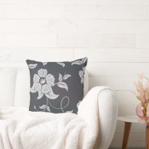 Antiek bloemen grijs