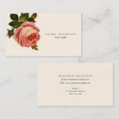 Antiek Bloemen Haar Stylist Visitekaartje Sjabloon (Voorkant / Achterkant)