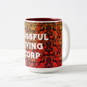 Antiek bloemen leven tweekleurige koffiemok (Voorkant rechts)