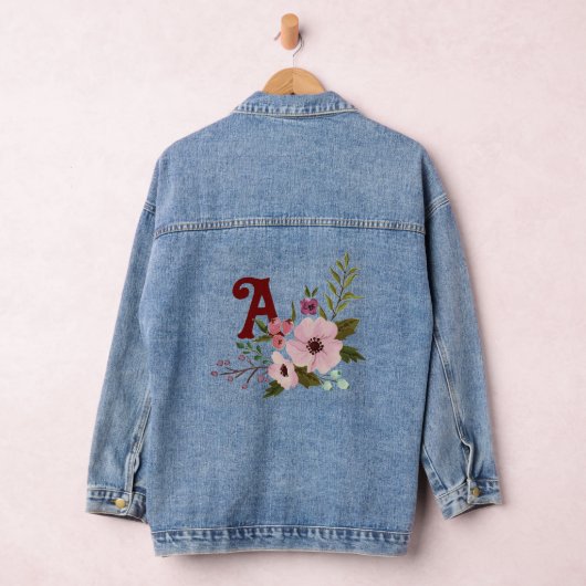 Antiek Bloemen Monogram Bachelorette Party Denim Jacket (Hangar)