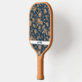 Antiek Bloemen Navy Gold Toile Pickleball Paddle (Links)