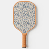 Antiek Bloemen Navy Gold Toile Pickleball Paddle (Achterkant)