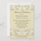 Antiek bloemen pensionering kaart (Voorkant)