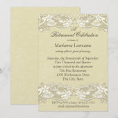 Antiek bloemen  pensionering kaart (Voorkant / Achterkant)