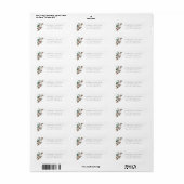Antiek bloemen Retouradreslabel Etiket (Full Sheet)
