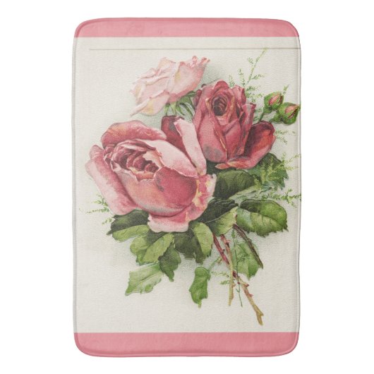Antiek  Bloemen Rozen Badmat (Voorkant Verticaal)