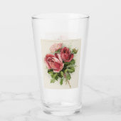 Antiek Bloemen Rozen Glas (Achterkant)
