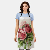 Antiek  Bloemen Rozen Schort (Gedragen)