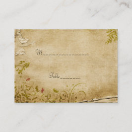 Antiek Bloemen Tafel Plaats Kaart Plaatskaartje