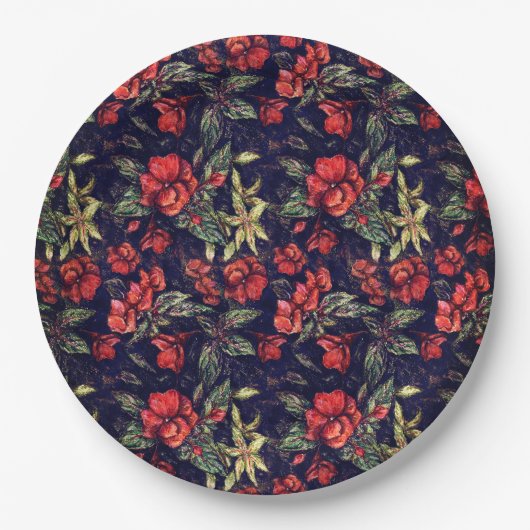 Antiek bloemen van Alexandra Cook o.a. Linandara Papieren Bordje (Voorkant)