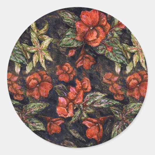 Antiek bloemen van Alexandra Cook o.a. Linandara Ronde Sticker (Voorkant)