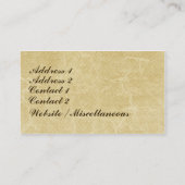 Antiek bloemen visitekaartje (Achterkant)