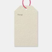 Antiek Bloemen Vrijgezellenfeest Custom Monogram Cadeaulabel (Achterkant)