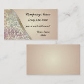 Antiek bloemengouden lint uitgesneden visitekaartje (Voorkant / Achterkant)