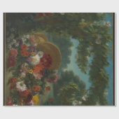 antiek bloemenmand schilderen cadeaupapier (Vlak)