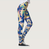 Antiek bloemenoosterse motief Deep Royal Blue Leggings (Rechts)
