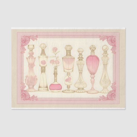 Antiek bloemparfumverstuivers AE7 Decoupage Tissuepapier (Voorkant)