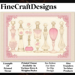 Antiek bloemparfumverstuivers AE7 Decoupage Tissuepapier