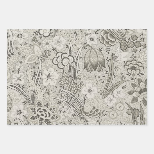  Antiek Bloempatronen Craft Wrap Inpakpapier Vel (Voorkant 3)