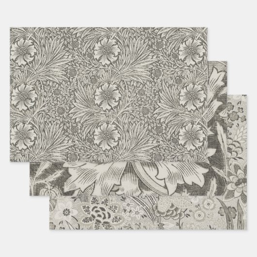 Antiek Bloempatronen Craft Wrap Inpakpapier Vel (Set)