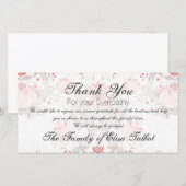 Antiek bloempatroon Damask rouwbezoek bedankje P Bedankkaart (Voorkant / Achterkant)