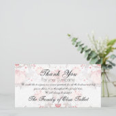 Antiek bloempatroon Damask rouwbezoek bedankje P Bedankkaart (Staand voorkant)