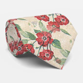 Antiek bloempatroon stropdas (Opgerold)