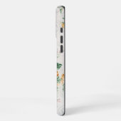 Antiek Bloemstof Patroon iPhone Hoesje (Linkerkant)