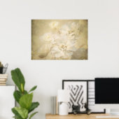 Antiek bloesems Kunst Afdrukken Poster (Thuiskantoor)