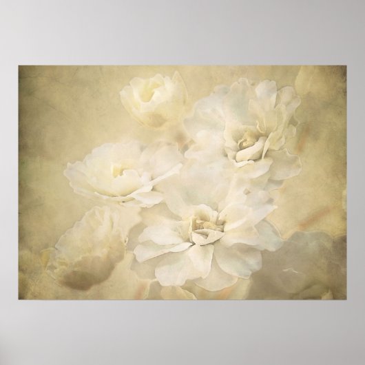 Antiek bloesems Kunst Afdrukken Poster (Voorkant)