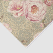 Antiek bloesems op de lossingpagina van Damask Tissuepapier (Detail)