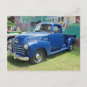 Antiek Blue Truck Briefkaart
