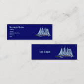 Antiek Boat Mini Visitekaartje (Voorkant / Achterkant)