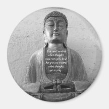 Antiek Boeddhabeeld, quote, meditatie, magneet
