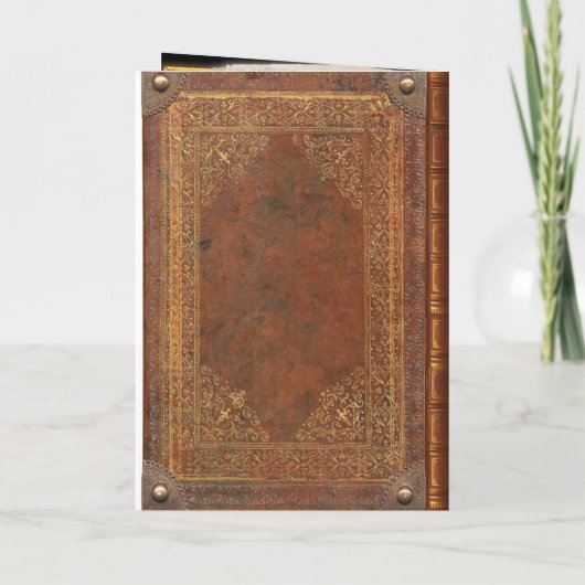 Antiek boek (aanpasbaar) kaart (Achterkant)