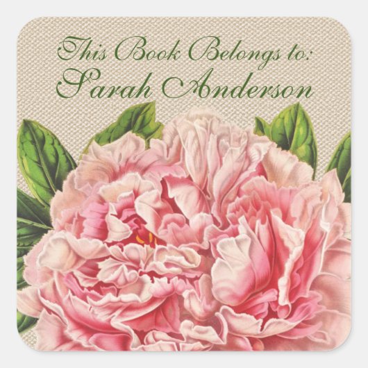 Antiek boek bord Stickers Dit boek behoort tot (Voorkant)