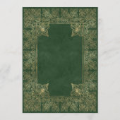 Antiek Boek Groen Goud Trouwmenu Menu (Achterkant)