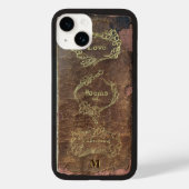 Antiek boek Love Poems Classic Monogram Case-Mate iPhone Case (Achterkant)