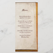 Antiek Boek Wedding Menu (Achterkant)
